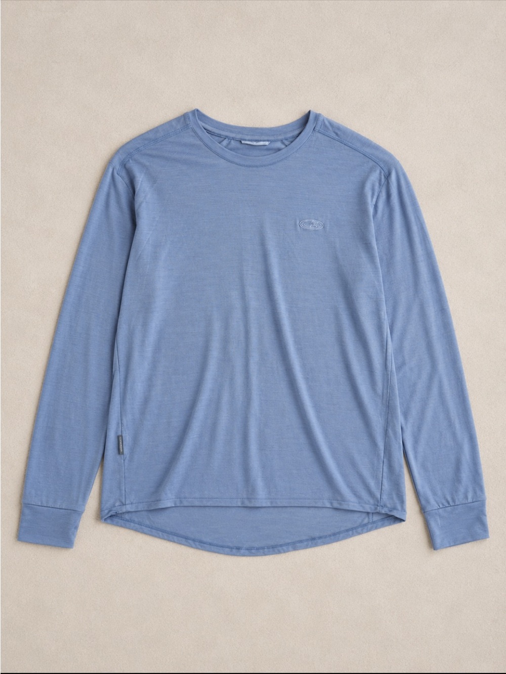 Icebreaker Merino Wool Blend Long Sleeve Base Layer Shirt Men XL Blue FLAW
